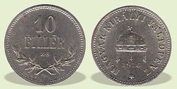 1916-os 10 fillér vas - (1916 10 fillér)