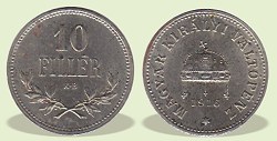 1916-os 10 fillr vas - (1916 10 fillr)