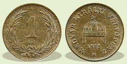 1895-ös 1 fillér - (1895 1 fillér)