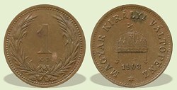 1903-as 1 fillér - (1903 1 fillér)