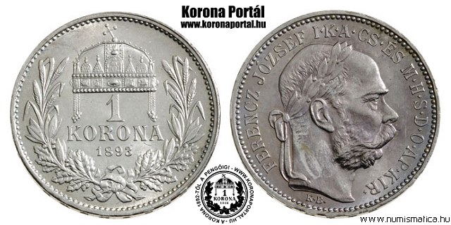 1893-as 1 korona - (1893 1 korona)