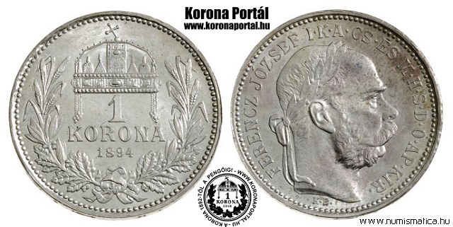 1894-es 1 korona - (1894 1 korona)