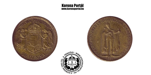 1894-es srgarz miniatr 10 korons (mini rme)