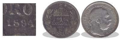 1894-es hamis lom 1 korons