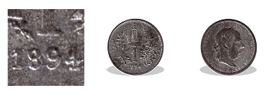 1894-es ezüstözött cink miniatűr 1 koronás (mini érme)