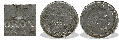 1895-s hamis lom 1 korons