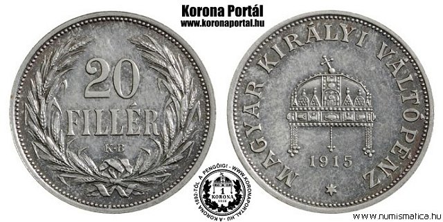1915-s ezst prbaveret 20 filllres