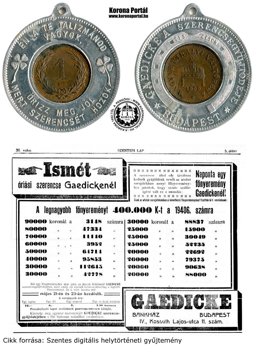 http://www.koronaportal.hu/szerencse-talizmanok-zsetonok/www_koronaportal_hu_szerencse-talizman-1-filler-1900-gaedicke-bankhaz-budapest_fules-medal.jpg
