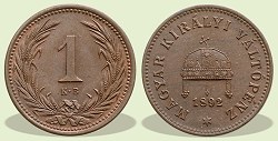 1892-es 1 fillér - (1892 1 fillér)