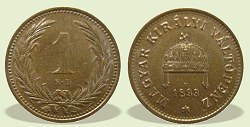 1893-as 1 fillér - (1893 1 fillér)