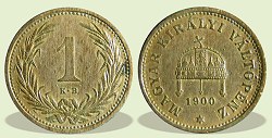 1900-as 1 fillér - (1900 1 fillér)