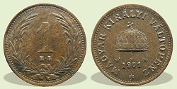 1901-es 1 fillér - (1901 1 fillér)