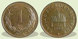 1902-es 1 fillér - (1902 1 fillér)