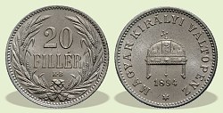 1894-es 20 fillér - (1894 20 fillér)