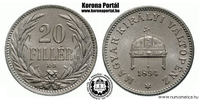 1894-es 20 fillr - (1894 20 fillr)