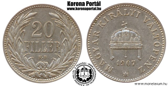 1907-es 20 fillr - (1907 20 fillr)