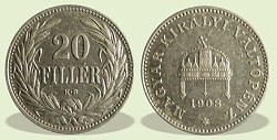 1908-as 20 fillér - (1908 20 fillér)