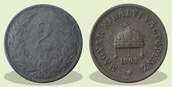 1893-as 2 fillér - (1893 2 fillér)