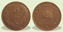 1895-ös 2 fillér - (1895 2 fillér)