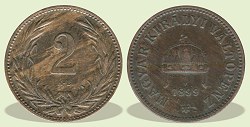 1899-es 2 fillér - (1899 2 fillér)
