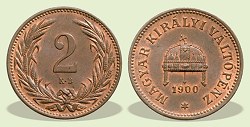 1900-as 2 fillér - (1900 2 fillér)