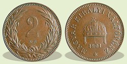 1901-es 2 fillér - (1901 2 fillér)