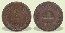 1907-es 2 fillér - (1907 2 fillér)