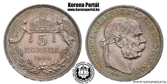1909-es 5 korona - (1909 5 korona)