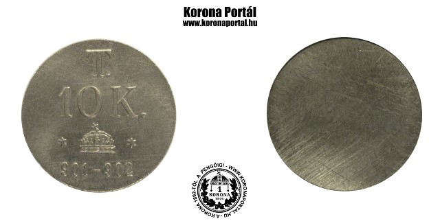 Arany 10 korons pnzsly 10K. T. res htlappal
