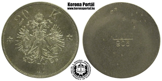 Osztrk arany 20 korons pnzsly 20K N