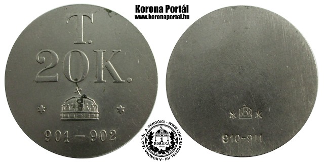 Arany 20 korons pnzsly 20K. T.