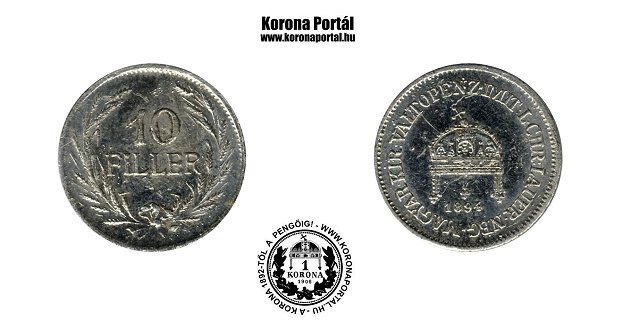 1894-es nikkel miniatr 10 fillres (mini rme)