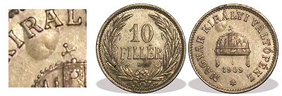 1909-es zrvnyos 10 fillr