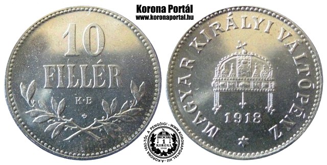1918-as vas rozetts utnveret 10 fillres