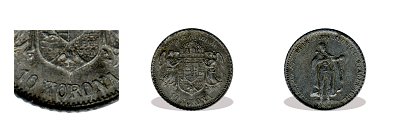 1894-es ezstztt cink miniatr 10 korons (mini rme)