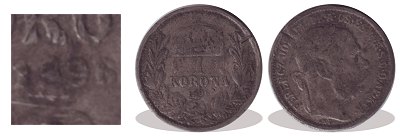 1896-os hamis lom 1 korons