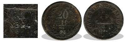 1894-es hamis ezstzttt lom 20 fillres