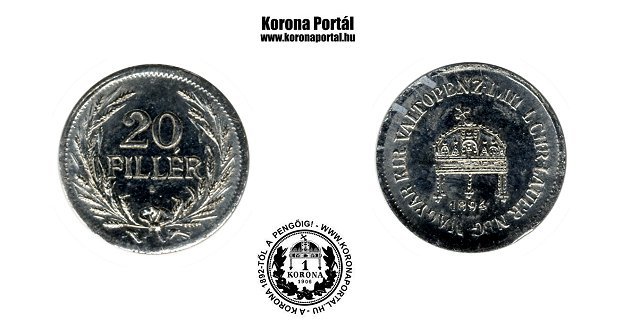 1894-es ezstztt cink miniatr 20 fillres (mini rme)