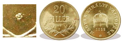 1921-es vas rozetts utnveret 20 fillres