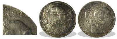 1914-es hzilag megronglt 1 korons ezstrme