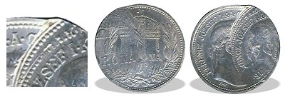 1914-es hzilag megronglt 1 korons ezstrme