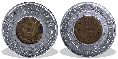 1901-es bronz 1 fillres rmebettes szerencse talizmn - Gaedicke Bankhz Budapest szerencse talizmnja